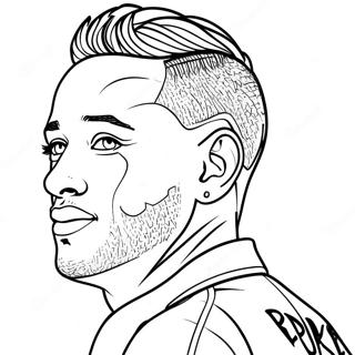 Neymar Psg Coloring Page 17500-13808