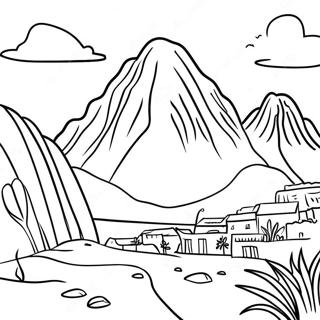 Peru Landscape Coloring Page 17560-13842