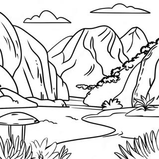 Peru Landscape Coloring Page 17560-13844