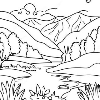 Beautiful Tennessee Landscape Coloring Page 17571-13898