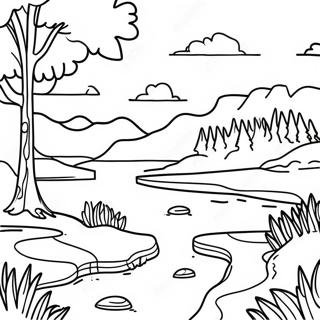 Beautiful Tennessee Landscape Coloring Page 17571-13899