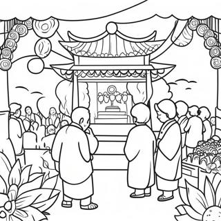 Colorful Aapi Festival Scene Coloring Page 17581-13869