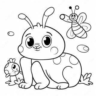 Cute Cartoon Bugs Coloring Page 17611-13896