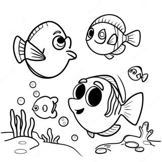 Cute Dory And Friends Coloring Page 1761-1408