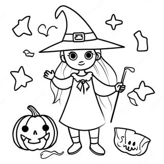 美的ハロウィン 塗り絵ページ