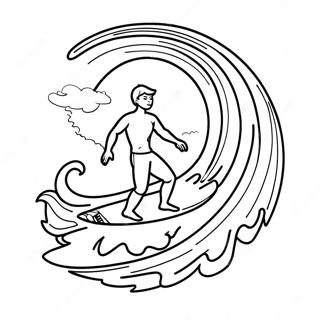 Surfing Coloring Page 17660-13934