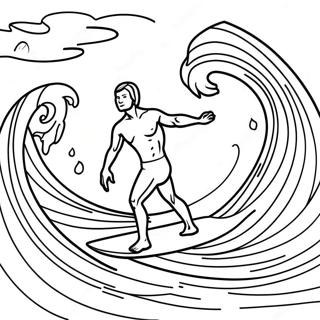 Surfing Coloring Page 17660-13936