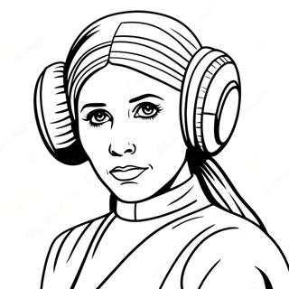 Página Para Colorir Da Princesa Leia Com Traje Icônico 17671-13945