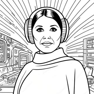 Princess Leia In Iconic Outfit Coloring Page 17671-13946