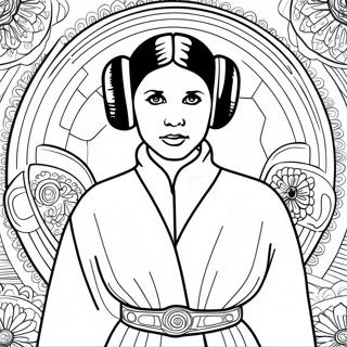 Princess Leia In Iconic Outfit Coloring Page 17671-13947