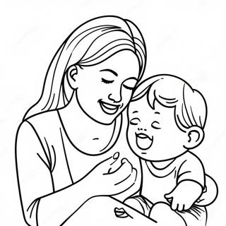 Playful Mommy And Child Coloring Page 17691-13958