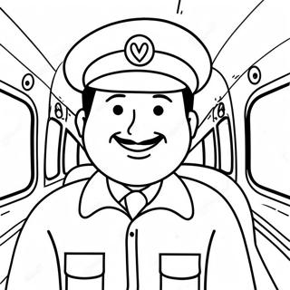 Bus Driver Thank You Card Coloring Pages