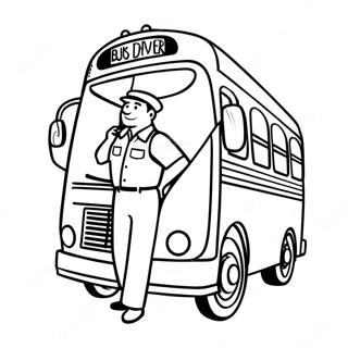 Bus Driver Thank You Card Coloring Page 17700-13963