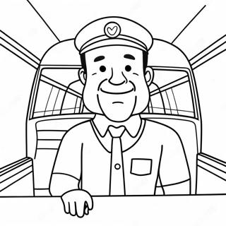 Bus Driver Thank You Card Coloring Page 17700-13964