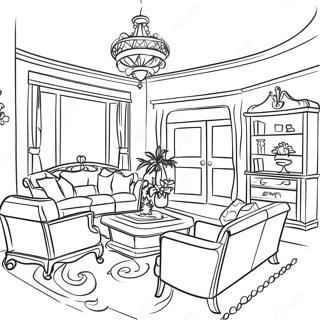 Barbie Dream House Interior Coloring Page 17711-13969