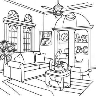 Barbie Dream House Interior Coloring Page 17711-13970