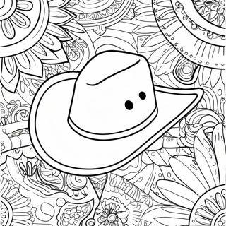 Cowboy Hat Preppy Coloring Page 17750-14002