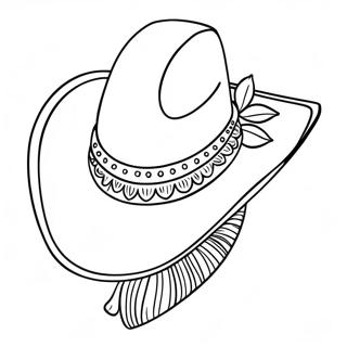 Cowboy Hat Preppy Coloring Page 17750-14003