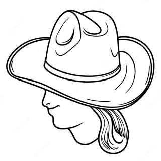 Cowboy Hat Preppy Coloring Page 17750-14004