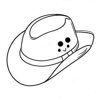 Stylish Cowboy Hat Coloring Page 17751-14005