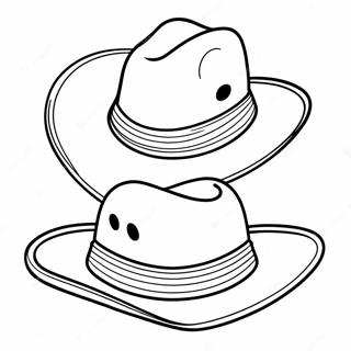 Stylish Cowboy Hat Coloring Page 17751-14006