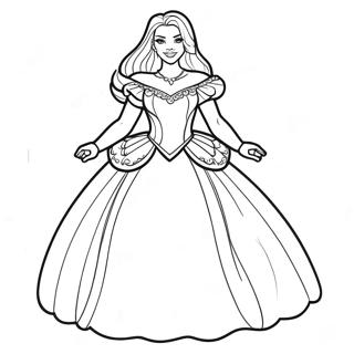 Mal In Her Magical Dress Coloring Page 17771-14030