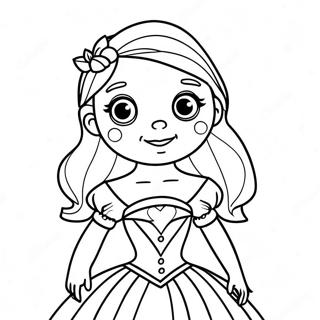 Mal In Her Magical Dress Coloring Page 17771-14031