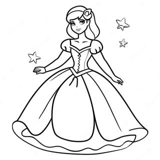 Mal In Her Magical Dress Coloring Page 17771-14032