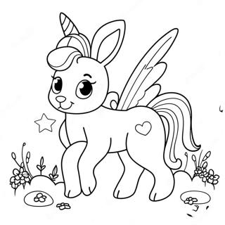 Bunny Unicorn Coloring Pages