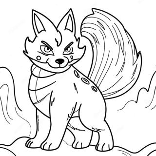 Nine Tailed Fox Naruto Coloring Page 17940-14163