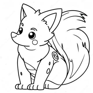 Cute Nine Tailed Fox Naruto Coloring Page 17941-14159