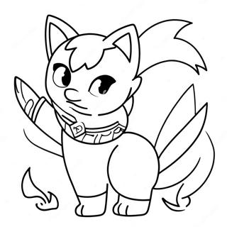 Cute Nine Tailed Fox Naruto Coloring Page 17941-14160