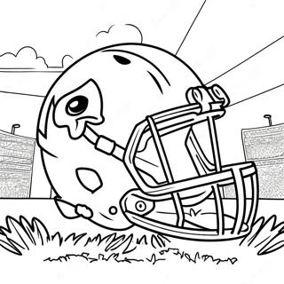 Exciting Superbowl Game Scene Coloring Page 17951-14180