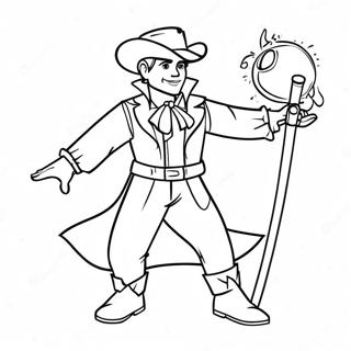 Mal In Magical Outfit Coloring Page 17961-14171