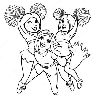 La Rams Cheerleaders In Action Coloring Page 18001-14213