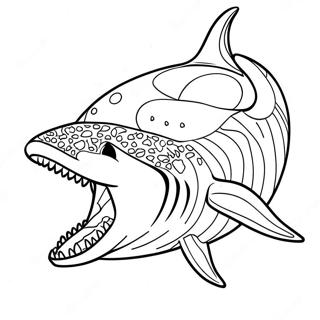 หน้ากระดาษระบายสี Megalodon 1800-1422