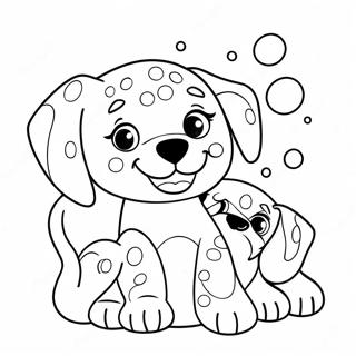 Playful Dalmatian Puppies Coloring Page 18011-14246