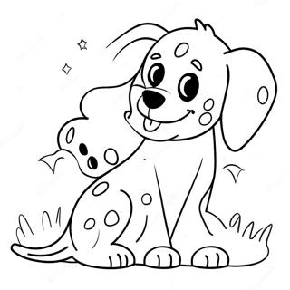 Playful Dalmatian Puppies Coloring Page 18011-14247