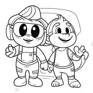 Mikey And Jj Coloring Pages