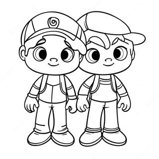 Mikey And Jj Coloring Page 18020-14227