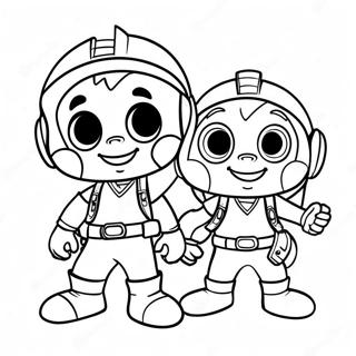 Adventurous Mikey And Jj Coloring Page 18021-14221