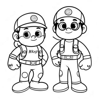 Adventurous Mikey And Jj Coloring Page 18021-14222