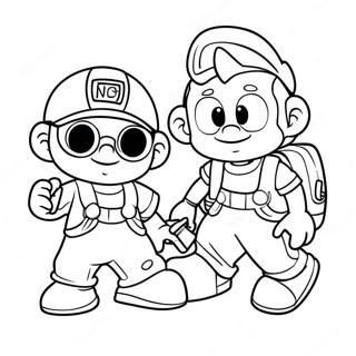 Adventurous Mikey And Jj Coloring Page 18021-14223