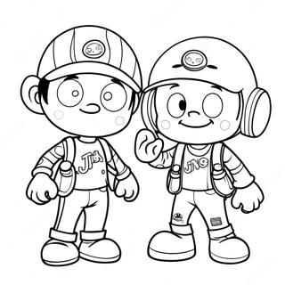 Adventurous Mikey And Jj Coloring Page 18021-14224