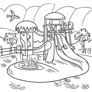 Water Park Coloring Pages