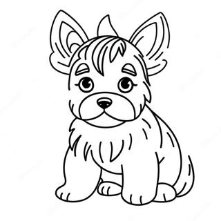 Yorkie Coloring Pages