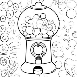 Colorful Gumball Machine Coloring Page 18061-14254