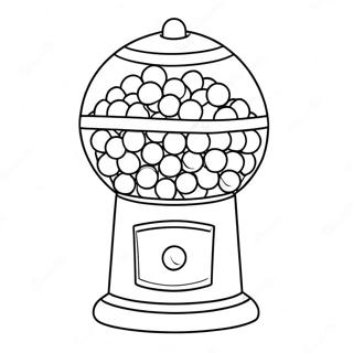 Colorful Gumball Machine Coloring Page 18061-14255