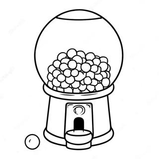 Colorful Gumball Machine Coloring Page 18061-14256