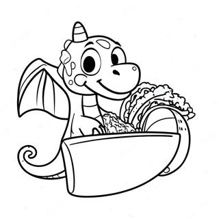 Dragons Love Tacos Coloring Pages